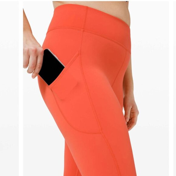 Lululemon Invigorate High-Rise Tight 25" Brick Orange Size 8 Leggings - Picture 2 of 12